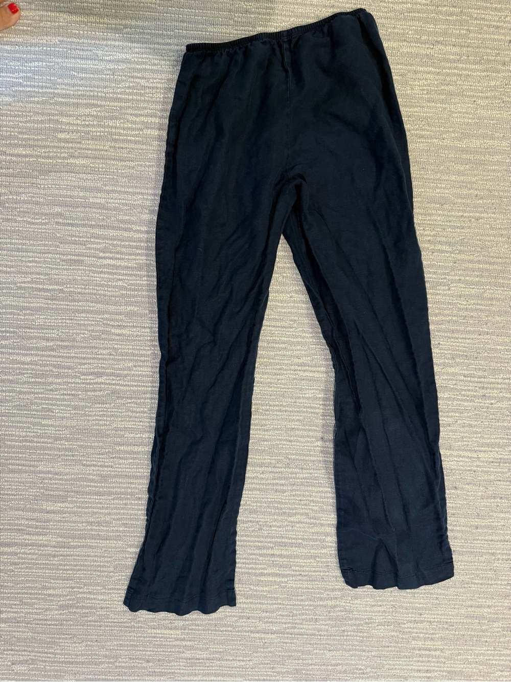 DONNI Navy Linen Simple Pant size XXS - Picture 7 of 7